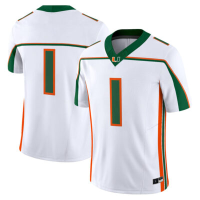 Miami Hurricanes Throwback Vapor Limited Jersey - #1 Team
