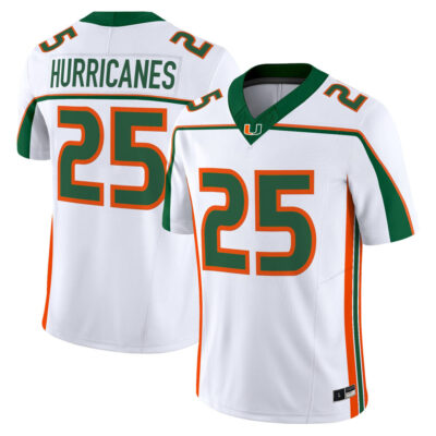 Miami Hurricanes Throwback Vapor Limited Jersey - #25 Hurricanes