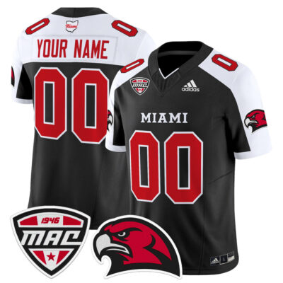 Miami (OH) RedHawks 2025 Vapor Limited Custom Jersey - Black Alternate
