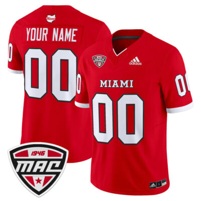 Miami (OH) RedHawks 2025 Vapor Limited Custom Jersey - Red