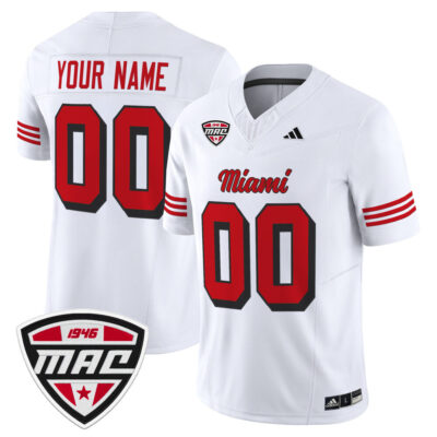 Miami (OH) RedHawks 2025 Vapor Limited Custom Jersey - White