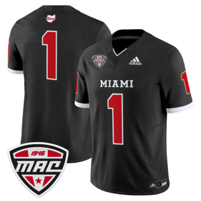 Miami (OH) RedHawks 2025 Vapor Limited Jersey - Black #1 Team