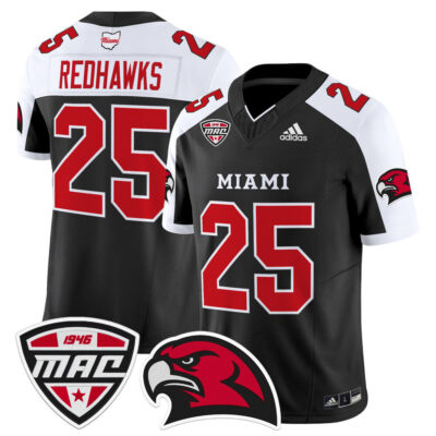 Miami (OH) RedHawks 2025 Vapor Limited Jersey - Black Alternate #25 RedHawks