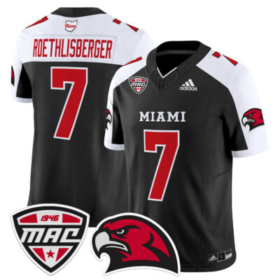 Miami (OH) RedHawks 2025 Vapor Limited Jersey - Black Alternate Ben Roethlisberger