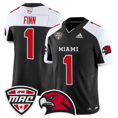 Miami (OH) RedHawks 2025 Vapor Limited Jersey - Black Alternate Dequan Finn
