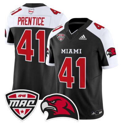 Miami (OH) RedHawks 2025 Vapor Limited Jersey - Black Alternate Travis Prentice