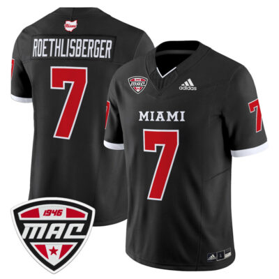 Miami (OH) RedHawks 2025 Vapor Limited Jersey - Black Ben Roethlisberger