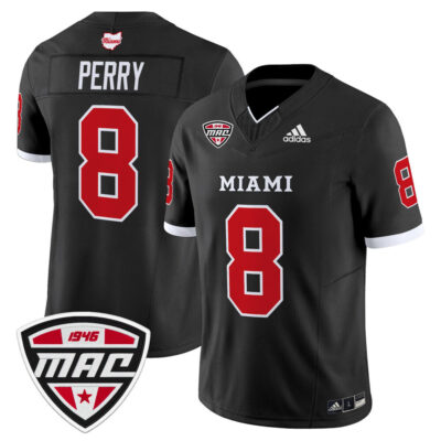 Miami (OH) RedHawks 2025 Vapor Limited Jersey - Black Kam Perry