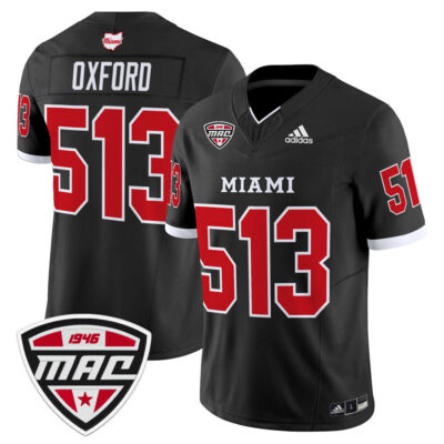 Miami (OH) RedHawks 2025 Vapor Limited Jersey - Black Oxford 513