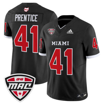 Miami (OH) RedHawks 2025 Vapor Limited Jersey - Black Travis Prentice