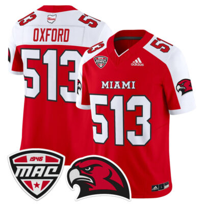 Miami (OH) RedHawks 2025 Vapor Limited Jersey - Red Alternate Oxford 513