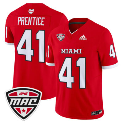 Miami (OH) RedHawks 2025 Vapor Limited Jersey - Red Travis Prentice