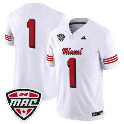 Miami (OH) RedHawks 2025 Vapor Limited Jersey - White #1 Team