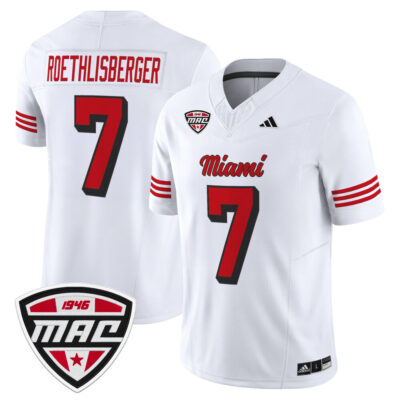 Miami (OH) RedHawks 2025 Vapor Limited Jersey - White Ben Roethlisberger