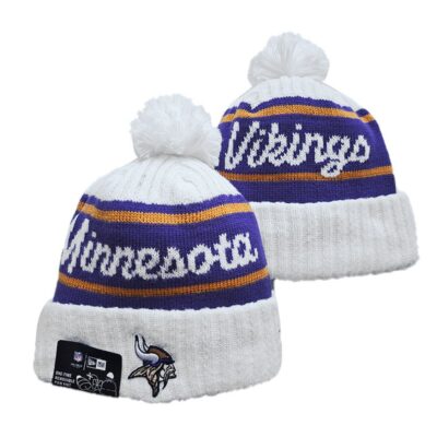 Minnesota Vikings Cuffed Knit Hat with Pom