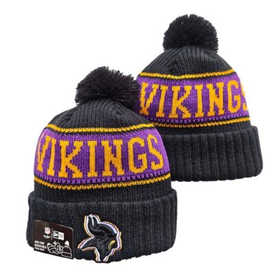 Minnesota Vikings Cuffed Knit Hat with Pom