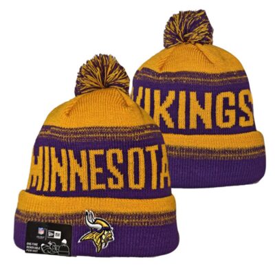 Minnesota Vikings Cuffed Knit Hat with Pom
