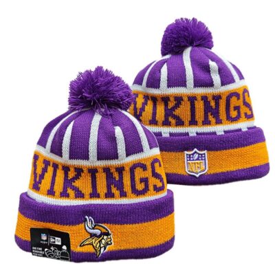 Minnesota Vikings Cuffed Knit Hat with Pom