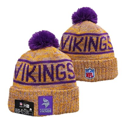 Minnesota Vikings Cuffed Knit Hat with Pom