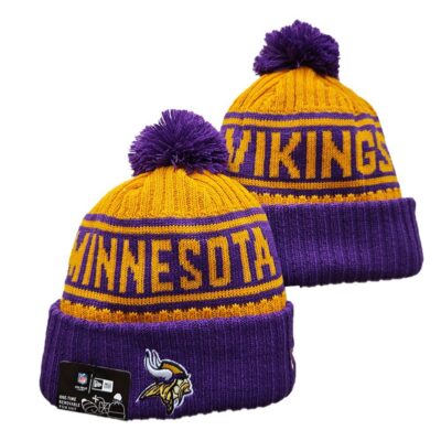 Minnesota Vikings Cuffed Knit Hat with Pom