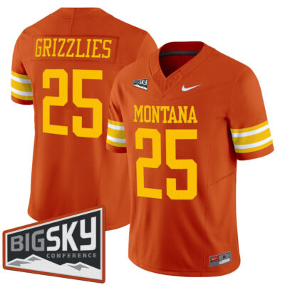 Montana Grizzlies 1995 Throwback Vapor Limited Jersey - Orange #25 Grizzlies