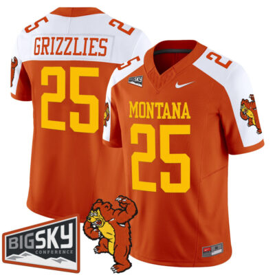 Montana Grizzlies 1995 Throwback Vapor Limited Jersey - Orange Alternate #25 Grizzlies