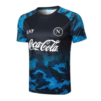 Alternative view of Naples 2024 2025 Blue Black Soccer Jersey Shorts Set