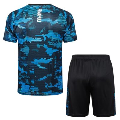 Naples 2024 2025 Blue Black Soccer Jersey Shorts Set - Image 4