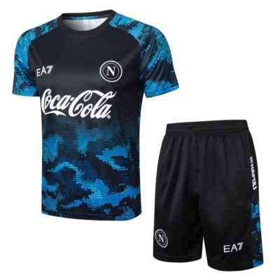 Naples 2024 2025 Blue Black Soccer Jersey Shorts Set