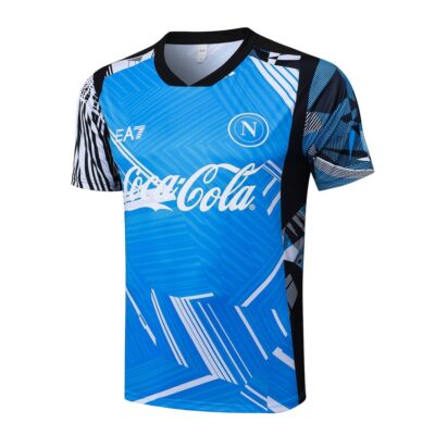 Alternative view of Naples 2024 2025 Sky Blue Soccer Jersey Shorts Set