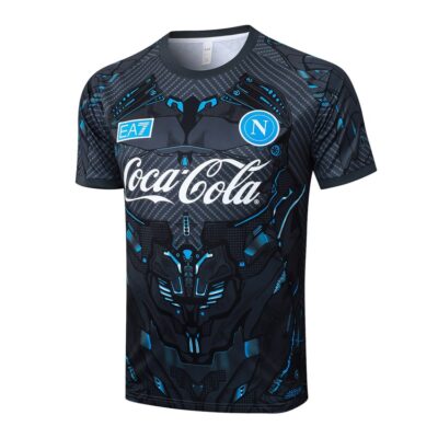 Alternative view of Naples 2025 2026 Black Patterned Soccer Jersey Shorts Set
