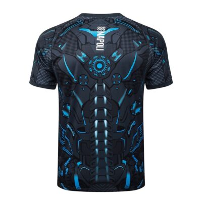 Naples 2025 2026 Black Patterned Soccer Jersey Shorts Set - Image 3