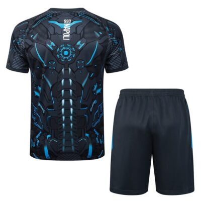 Naples 2025 2026 Black Patterned Soccer Jersey Shorts Set - Image 4