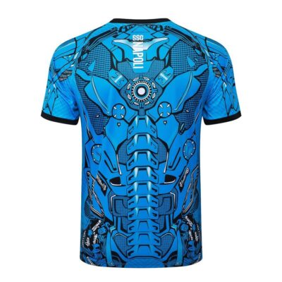 Naples 2025 2026 Blue Patterned Soccer Jersey Shorts Set - Image 3