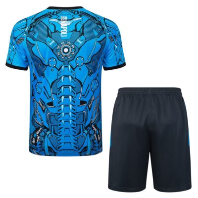 Naples 2025 2026 Blue Patterned Soccer Jersey Shorts Set - Image 4