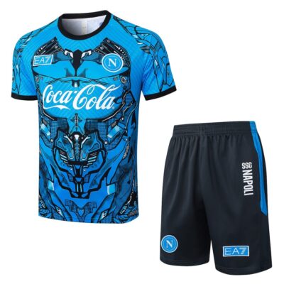 Naples 2025 2026 Blue Patterned Soccer Jersey Shorts Set
