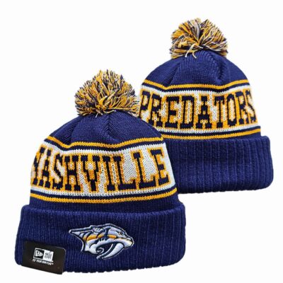 Nashville Predators Cuffed Knit Hat with Pom