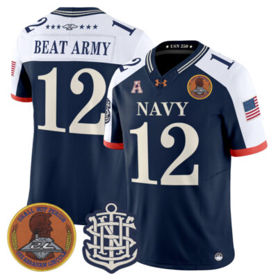 Navy Midshipmen 250th Anniversary Vapor Limited Jersey - Stitched - Navy Alternate / #12 Beat Army