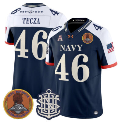 Navy Midshipmen 250th Anniversary Vapor Limited Jersey - Stitched - Navy Alternate / Alex Tecza