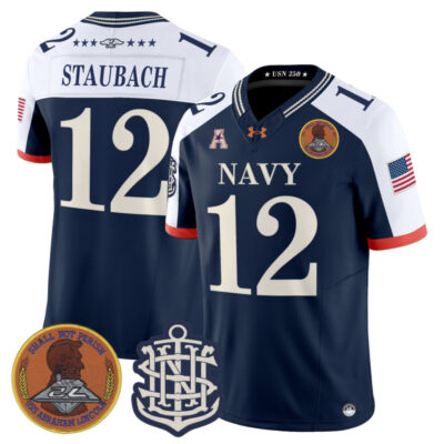 Navy Midshipmen 250th Anniversary Vapor Limited Jersey - Stitched - Navy Alternate / Roger Staubach