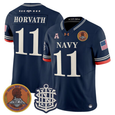 Navy Midshipmen 250th Anniversary Vapor Limited Jersey - Stitched - Navy / Blake Horvath