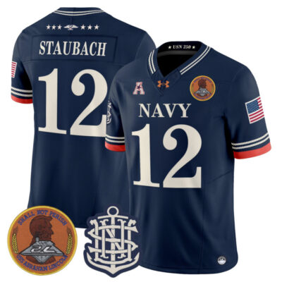 Navy Midshipmen 250th Anniversary Vapor Limited Jersey - Stitched - Navy / Roger Staubach