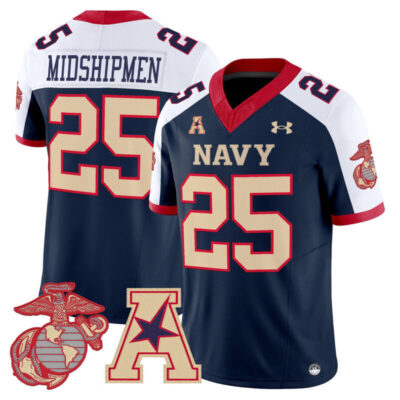 Navy Midshipmen Vapor USMC Premier Jersey - Navy Alternate / #25 Midshipmen