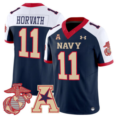 Navy Midshipmen Vapor USMC Premier Jersey - Navy Alternate / Blake Horvath