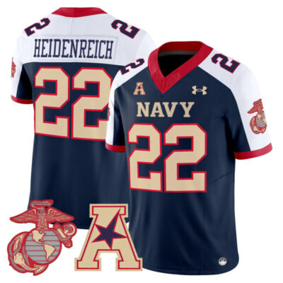 Navy Midshipmen Vapor USMC Premier Jersey - Navy Alternate / Eli Heidenreich