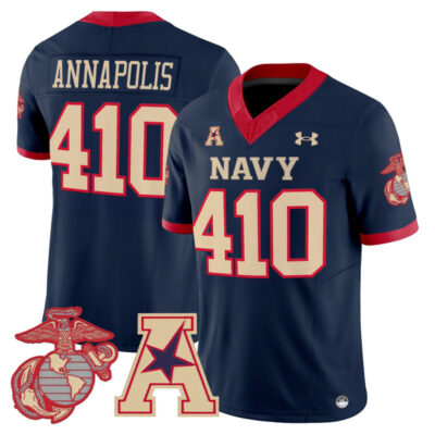 Navy Midshipmen Vapor USMC Premier Jersey - Navy / Annapolis 410