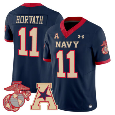 Navy Midshipmen Vapor USMC Premier Jersey - Navy / Blake Horvath