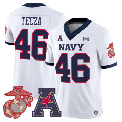 Navy Midshipmen Vapor USMC Premier Jersey - White / Alex Tecza