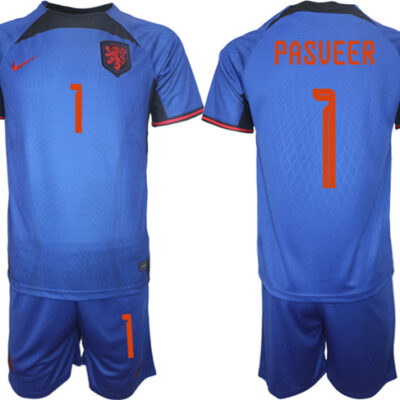 Netherlands #1 Pasveer Royal Away Soccer Jersey Suit