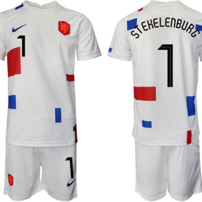 Netherlands #1 Stehelenburg White Away Soccer Jersey Suit